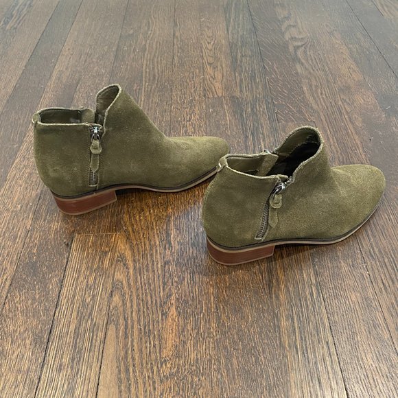 EUC GORGEOUS WOMEN'S STEVE MADDEN OLIVE GREEN ANKLE BOOTS SIZE 7.5M - Picture 5 of 6